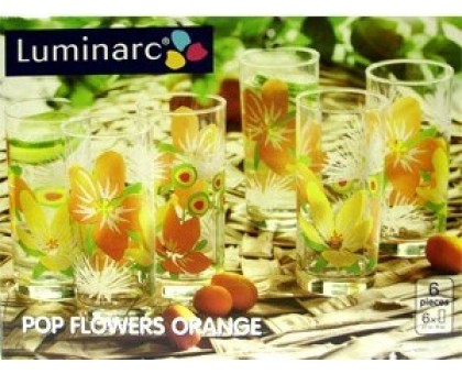 Набор Luminarc AIME *POP FLOWERS ORANGE /270X6 стаканов выс.*