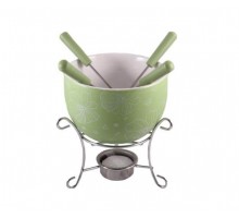 Набор д/приготов шоколадного фондю MINI GREEN 6 пр. (керамика) FISSMAN (ФС6.307)