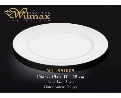 Тарелка плоская круглая Wilmax 28 см