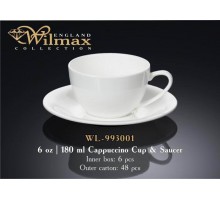 Чашка для капучино и блюдце Wilmax  180 мл