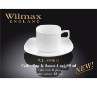 Чашка кофейная и блюдце Wilmax 90мл