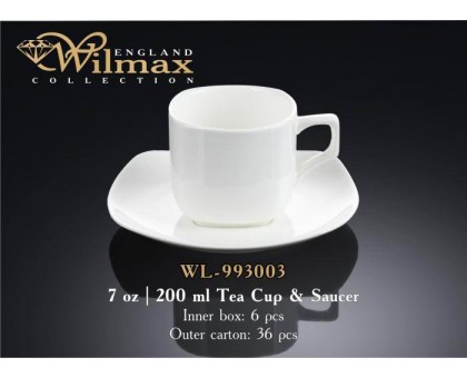Чашка чайная&блюдце Wilmax Color 200  мл