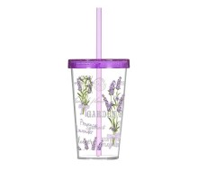 Стакан с трубочкой HEREVIN LAVANDA